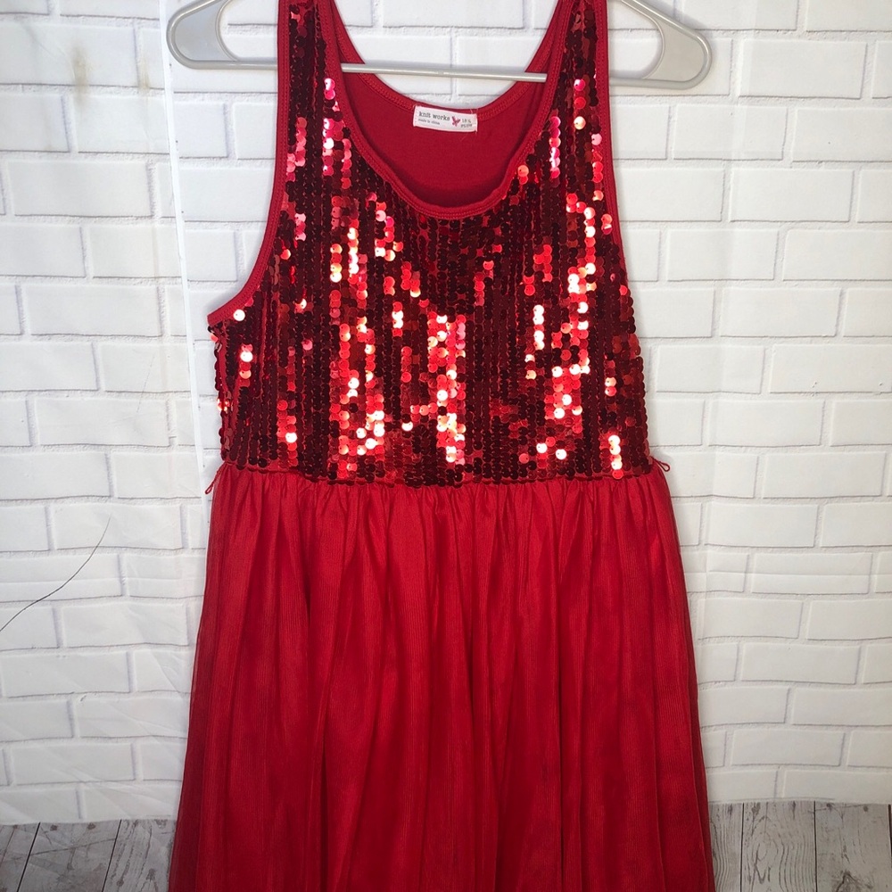Knitworks Red Sequin Kids Dance Costume